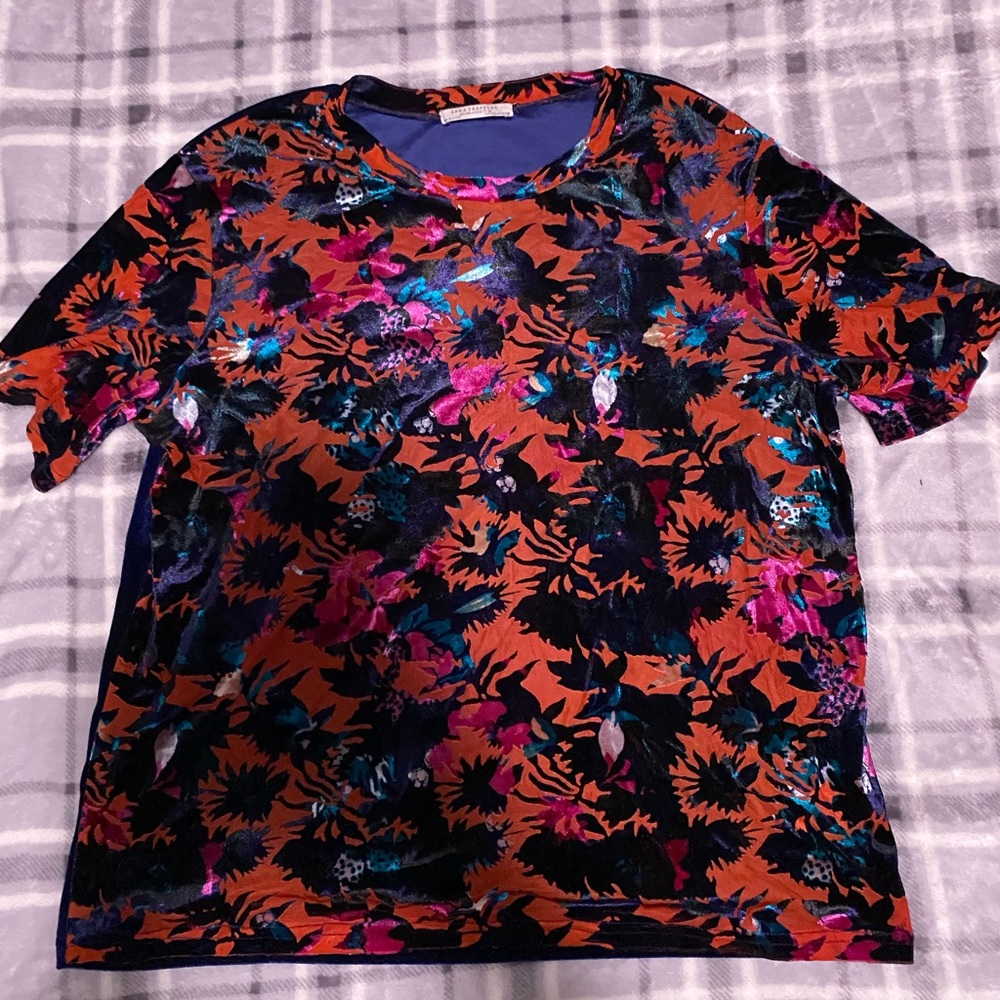 Velvet floral shirt!!!